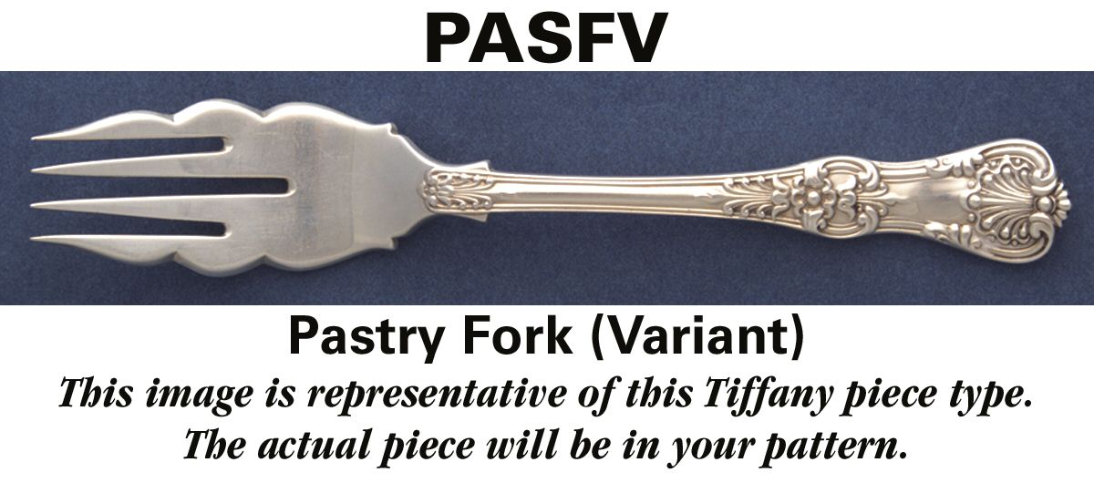 Broom Corn (Sterling, 1890, M-T-C) Pastry Fork Variant by Tiffany & CO SILVER-1