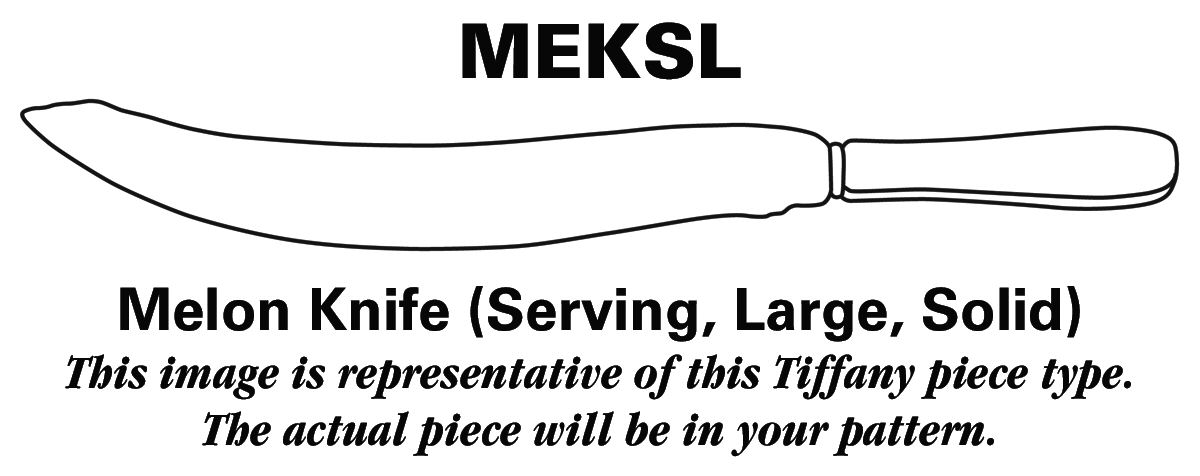 English King (Sterling, 1885, No Monograms) Large Solid Melon Serving Knife by Tiffany & CO SILVER-1