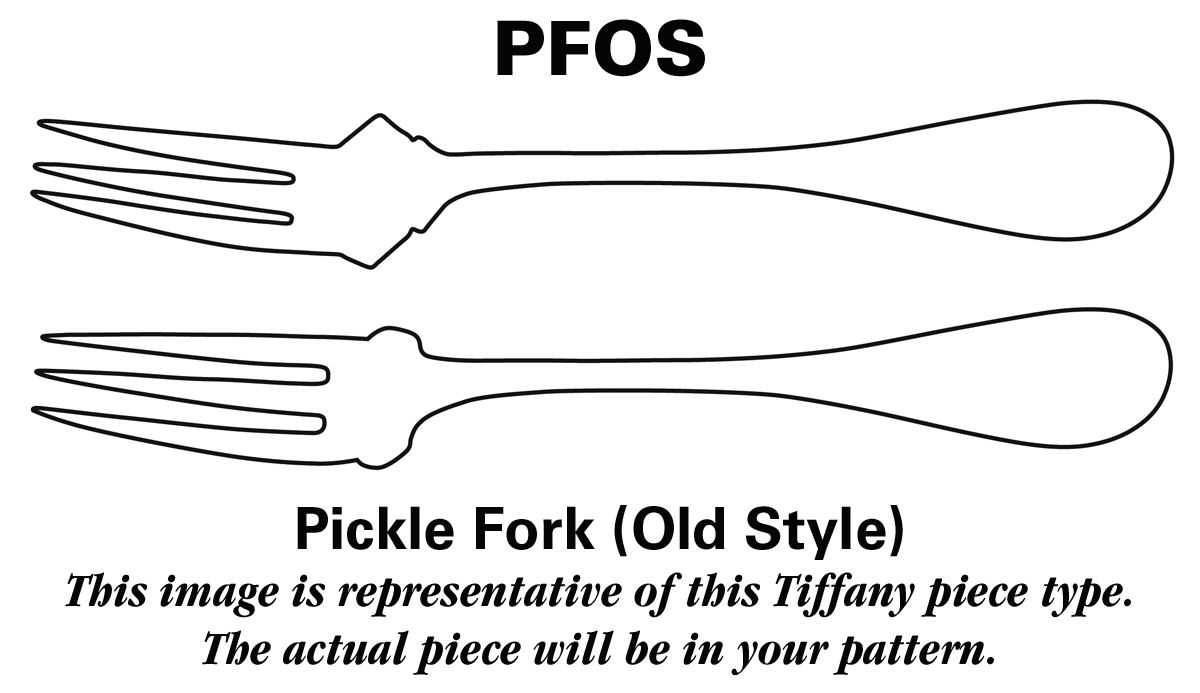 English King (Sterling, 1885, No Monograms) Old Style Pickle Fork by Tiffany & CO SILVER-1