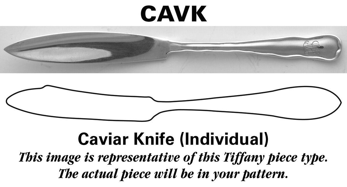 Japanese Gold (Strl, 1871, Gold Vermeil) Individual Caviar Knife by Tiffany & CO SILVER-1