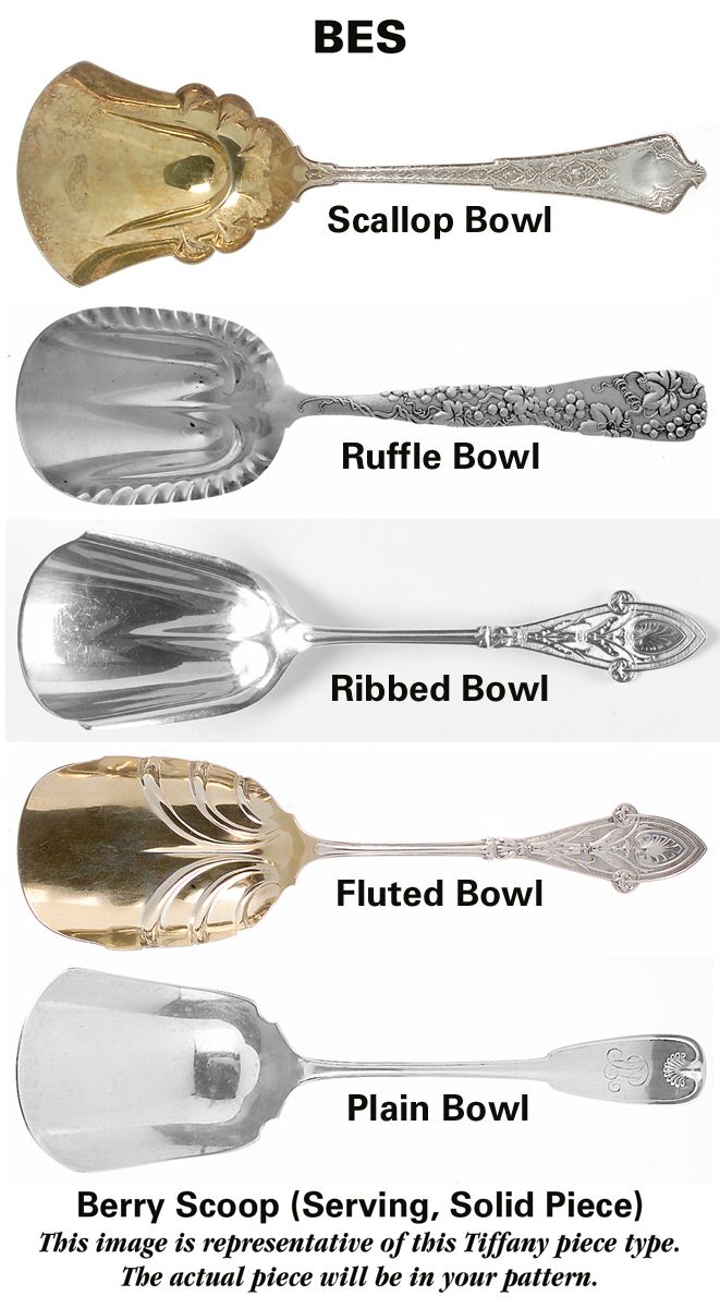 Shell & Thread (Sterling, 1905, No Monograms) Solid Berry Serving Scoop by Tiffany & CO SILVER-1