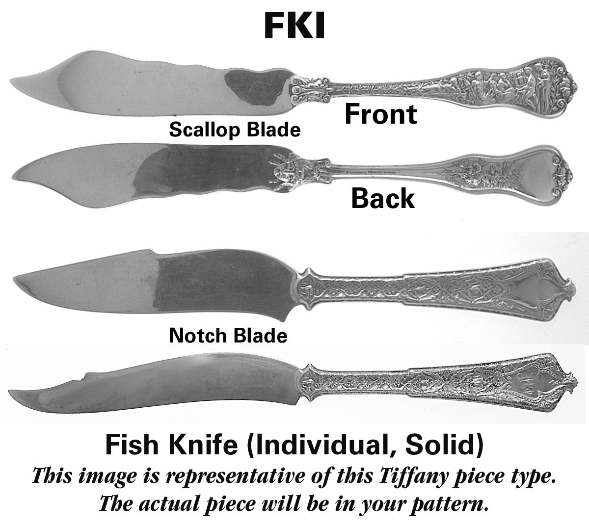 Audubon (Sterling, 1956) Individual Solid Fish Knife by Tiffany & CO SILVER-1