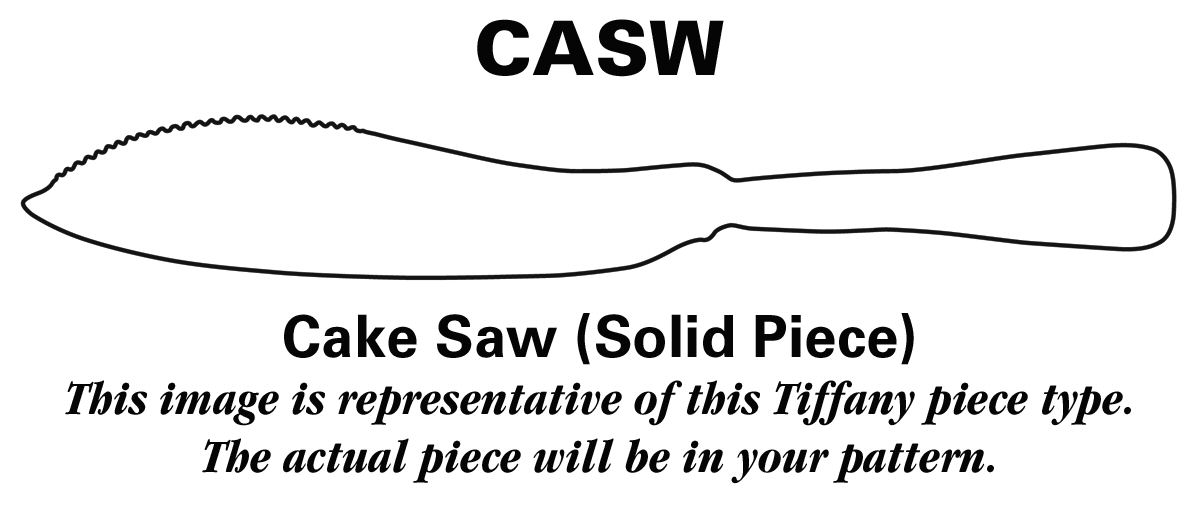 Shell & Thread (Sterling, 1905, No Monograms) Cake Saw Solid Piece by Tiffany & CO SILVER-1