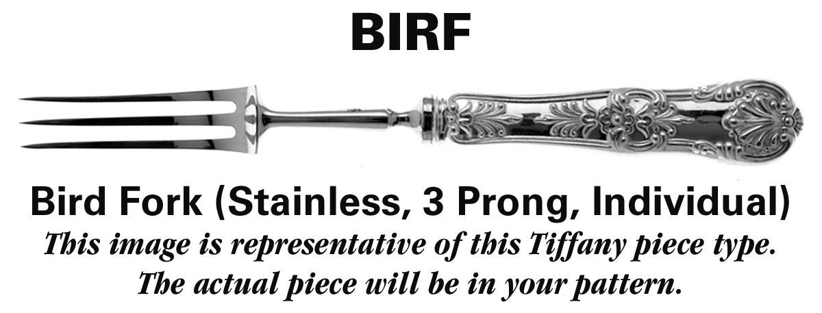 Audubon (Sterling, 1956) Individual 3 Prong Stainless Bird Fork by Tiffany & CO SILVER-1
