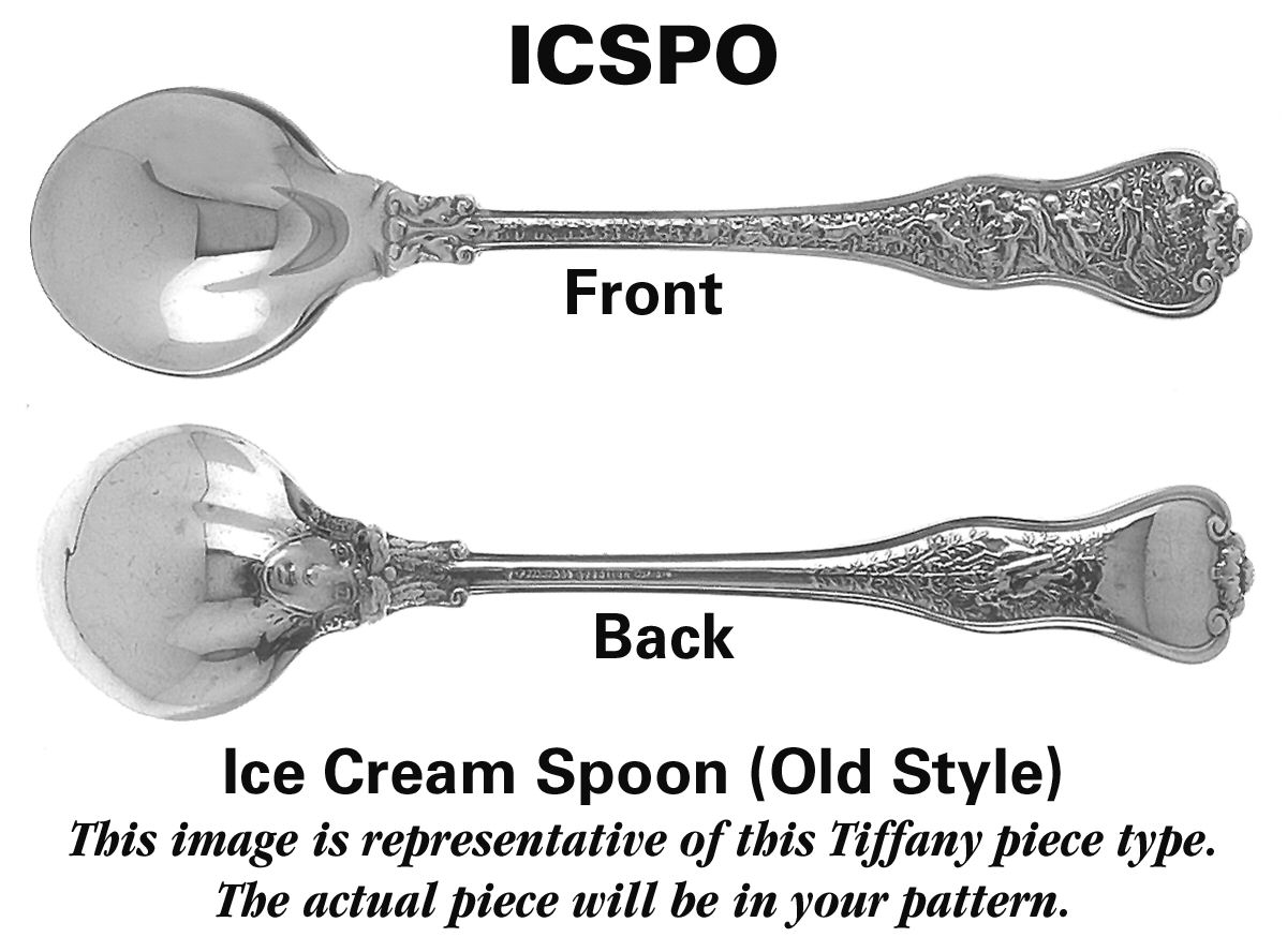 Olympian Gold (Sterling, 1878, Gold Vermeil) Old Style Ice Cream Spoon by Tiffany & CO SILVER-1