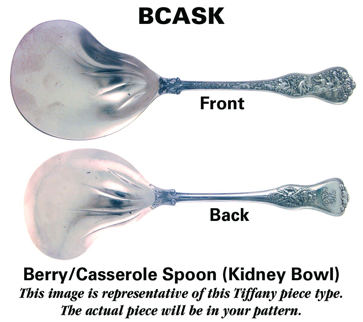 Audubon (Sterling, 1956) Berry Casserole Spoon w/Kidney Bowl by Tiffany & CO SILVER-1