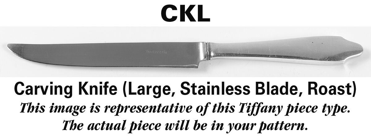 Japanese (Sterling, 1871, No Monograms) Large Stainless Blade Roast Carving Knife by Tiffany & CO SILVER-1