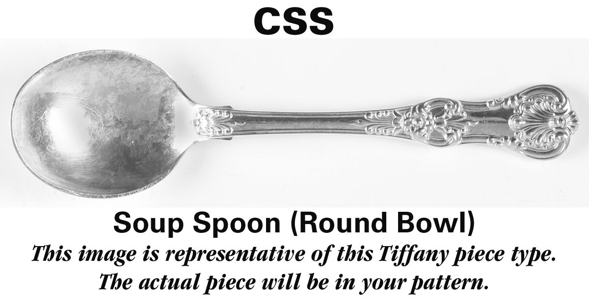 Audubon (Sterling, 1956) Round Bowl Soup Spoon (Cream Soup) by Tiffany & CO SILVER-1
