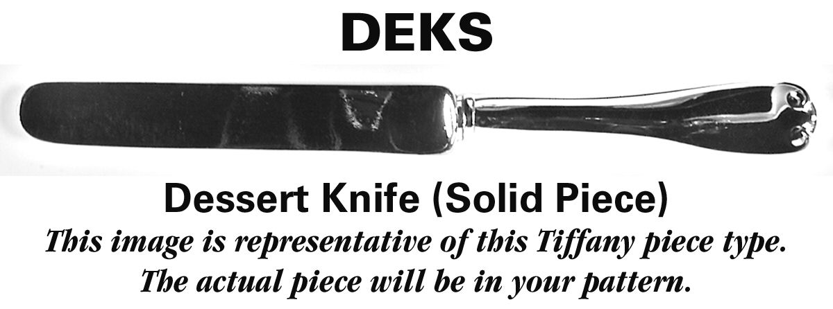 English King (Sterling, 1885, No Monograms) Dessert Knife Solid Piece by Tiffany & CO SILVER-1
