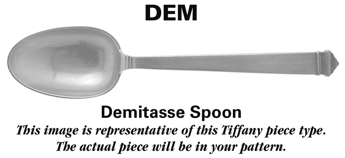 Old French (Silverplate, 1889, No Monos) Demitasse Spoon by Tiffany & CO SILVER-1