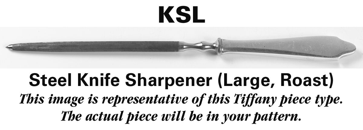 Audubon (Sterling, 1956) Large Roast Steel Rod Knife Sharpener by Tiffany & CO SILVER-1
