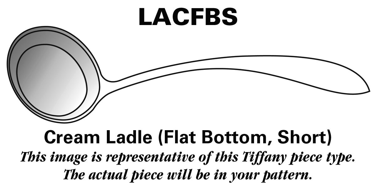 English King (Sterling, 1885, No Monograms) Short Flat-Bottom Cream Ladle by Tiffany & CO SILVER-1