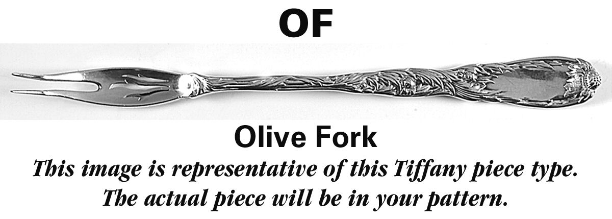 English King (Sterling, 1885, No Monograms) Olive Fork by Tiffany & CO SILVER-1