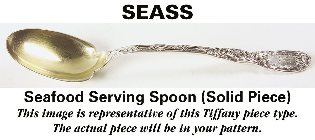 Shell & Thread (Sterling, 1905, No Monograms) Seafood Serving Spoon Solid Piece by Tiffany & CO SILVER-1