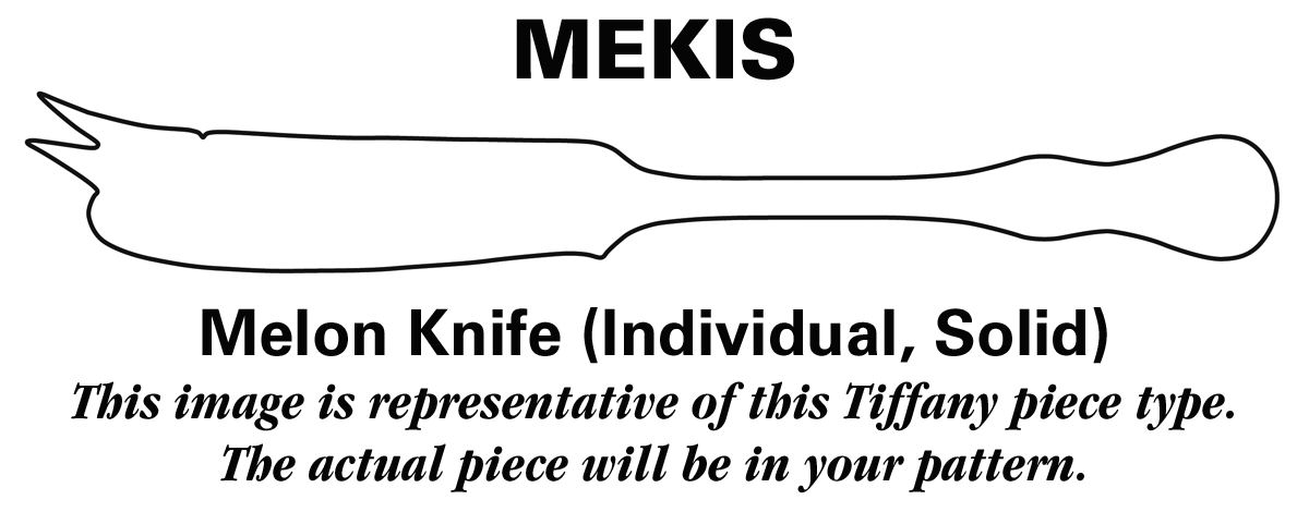 English King (Sterling, 1885, No Monograms) Individual Solid Melon Knife by Tiffany & CO SILVER-1