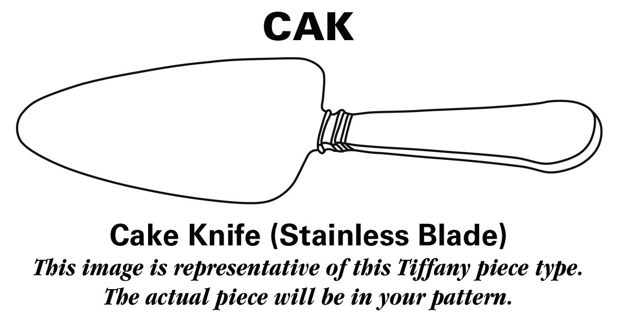 English King (Sterling, 1885, No Monograms) Cake Knife with Stainless Blade by Tiffany & CO SILVER-1