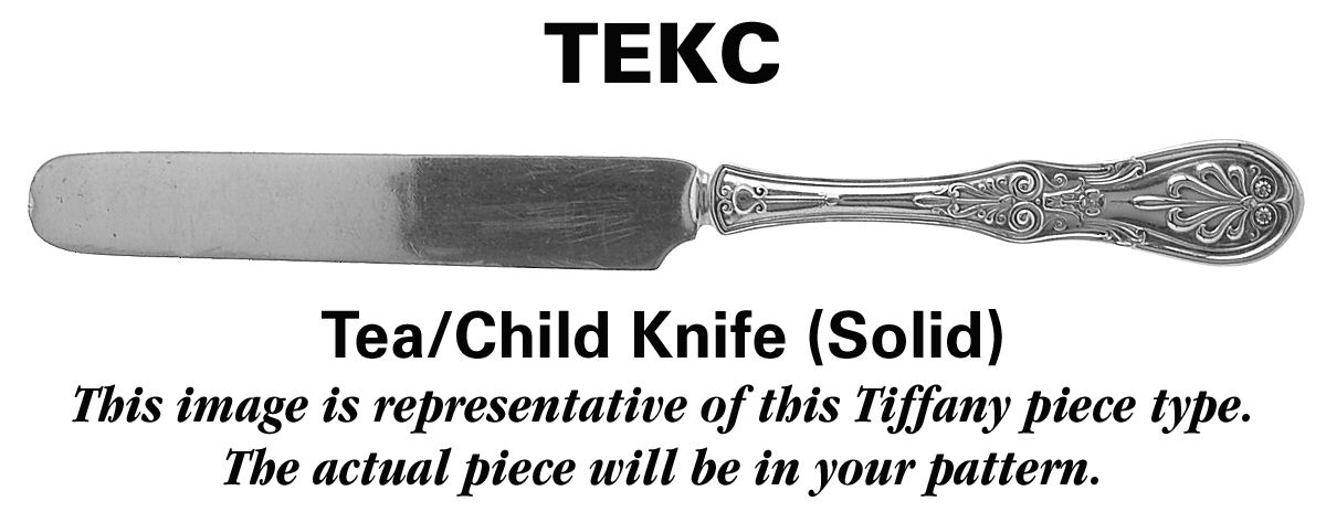 English King (Sterling, 1885, No Monograms) Solid Tea/Child Knife by Tiffany & CO SILVER-1