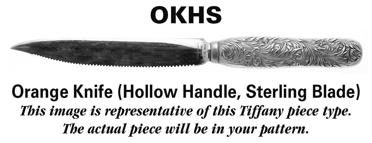 Audubon (Sterling, 1956) Orange Knife Hollow Handle Sterling Blade by Tiffany & CO SILVER-1