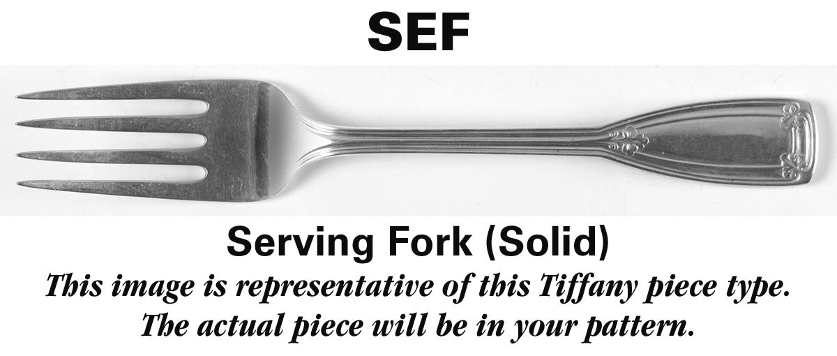 Japanese (Sterling, 1871, No Monograms) Solid Serving Fork by Tiffany & CO SILVER-1