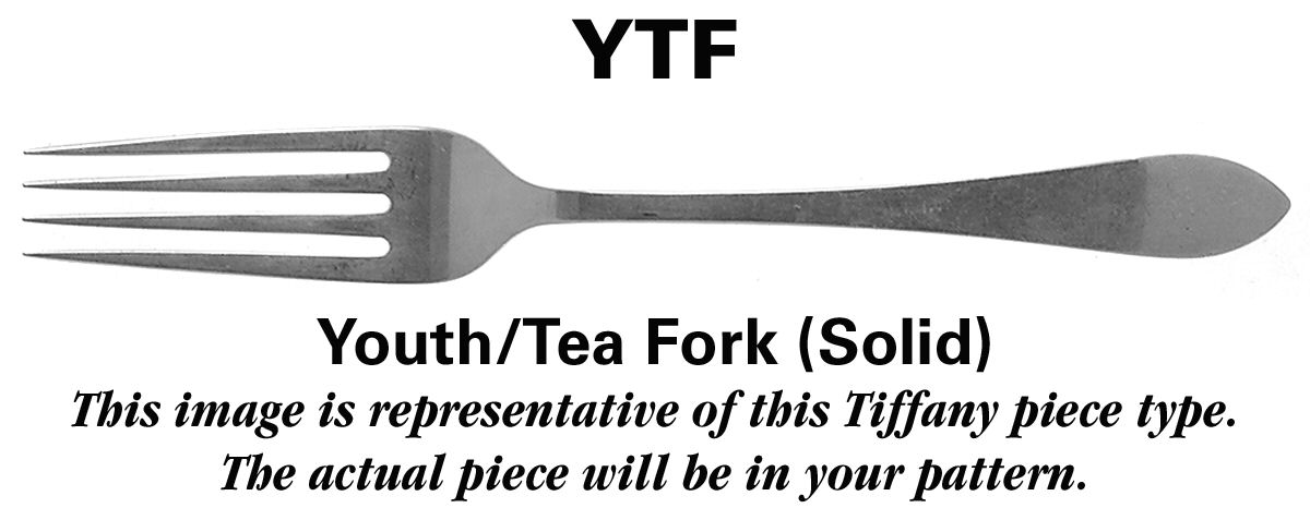 Flemish (Sterling, 1911, No Monograms) Solid Youth Tea Fork by Tiffany & CO SILVER-1