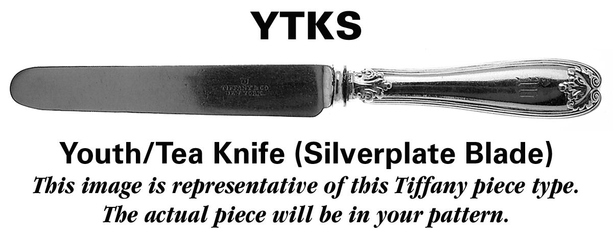 Shell & Thread (Sterling, 1905, No Monograms) Youth/Tea Knife with Silverplate Blade by Tiffany & CO SILVER-1
