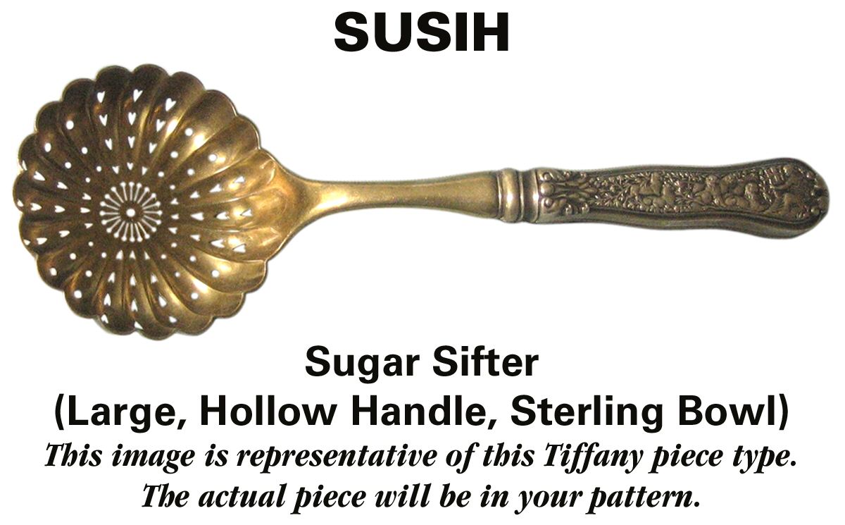 Olympian Gold (Sterling, 1878, Gold Vermeil) Large Hollow Handle Sugar Sifter,Sterling Bowl by Tiffany & CO SILVER-1