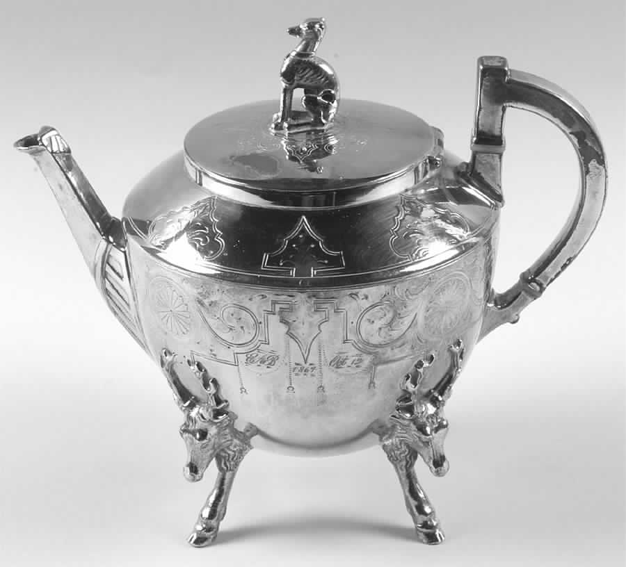 1874 (Silverplate, Hollowware) Teapot by Rogers Smith-1