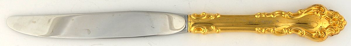 Golden Spanish Baroque (Gold Vermeil, 1965) Modern Hollow Knife by Reed & Barton-1