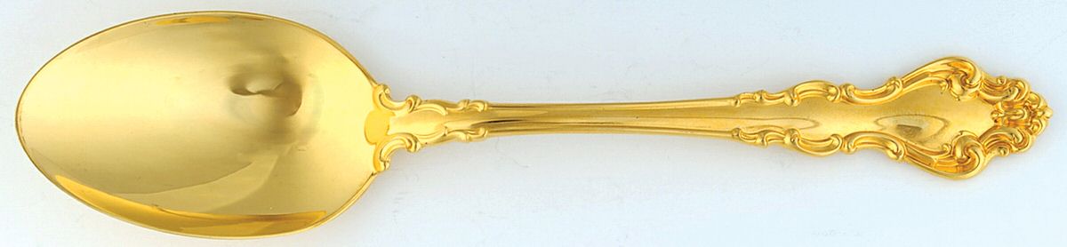 Golden Spanish Baroque (Gold Vermeil, 1965) Tablespoon (Serving Spoon) by Reed & Barton-1