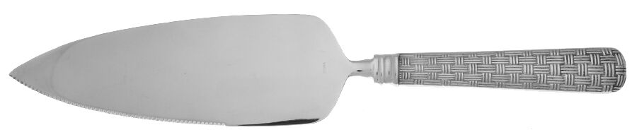 Latticework (Stainless) Pie Server with Serrated Stainless Blade HC by Reed & Barton-1