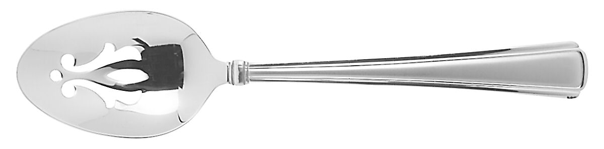 Newhall Matte (Stainless) Pierced Tablespoon (Serving Spoon) by Reed & Barton-1