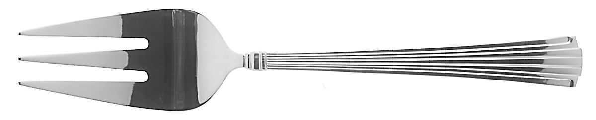 Highbridge (Stainless) Large Solid Cold Meat Serving Fork by Reed & Barton-1