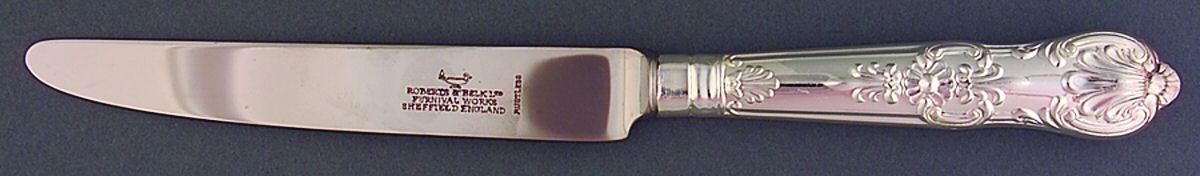Queens (Silverplate) New French Hollow Knife by Roberts & Belk-1
