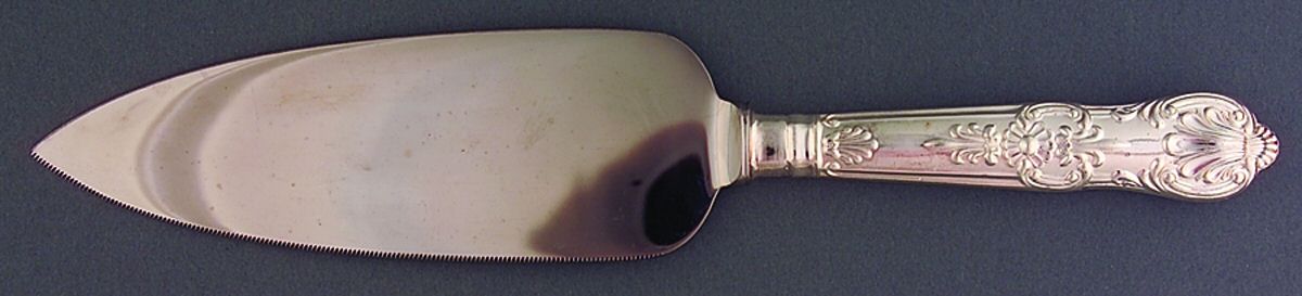 Queens (Silverplate) Pie Server with Stainless Blade by Roberts & Belk-1