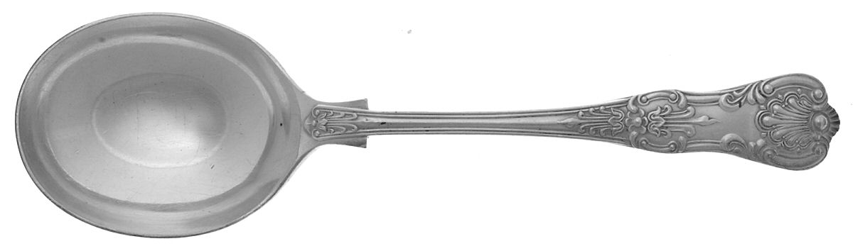 Queens (Silverplate) Round Bowl Soup Spoon (Gumbo) by Roberts & Belk-1