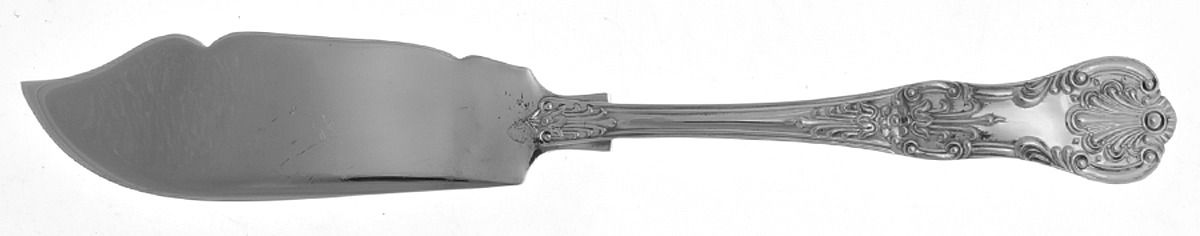 Queens (Silverplate) Flat Handle Master Butter Knife by Roberts & Belk-1