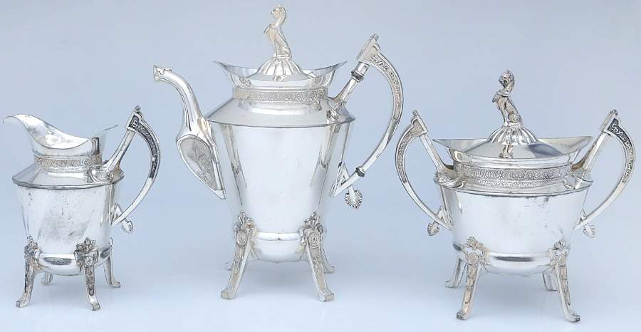 2620 (Silverplate, Hollowware) (3 Pc) Coffee Set (PCP,PCR,PSU) by Reed & Barton-1