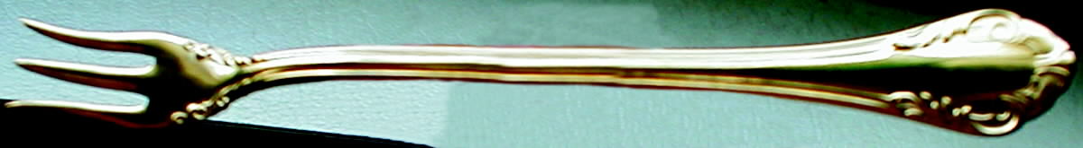 RDS120 (Gold Electroplate) Cocktail/Seafood Fork by Reed & Barton-1