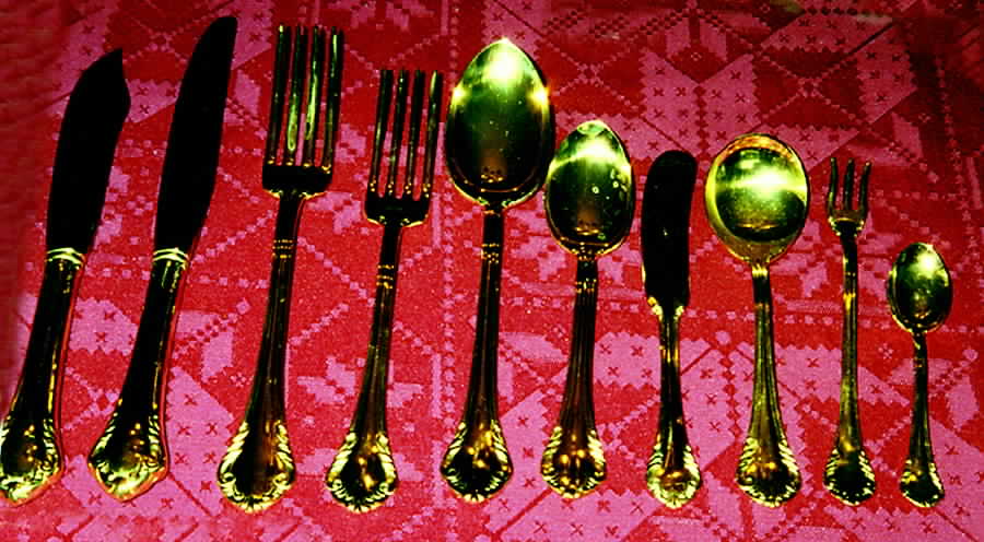RDS120 (Gold Electroplate) Fork by Reed & Barton-1
