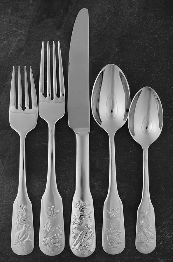 Game Birds (Stainless) 5 Piece Place Setting by Reed & Barton-1