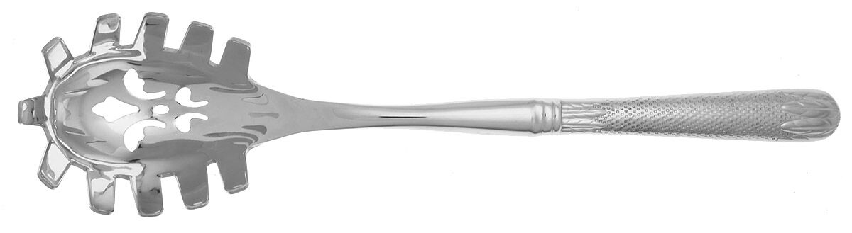 Laurel-Honeycomb (Stainless) Pasta Server with Stainless Bowl HC by Retroneu-1