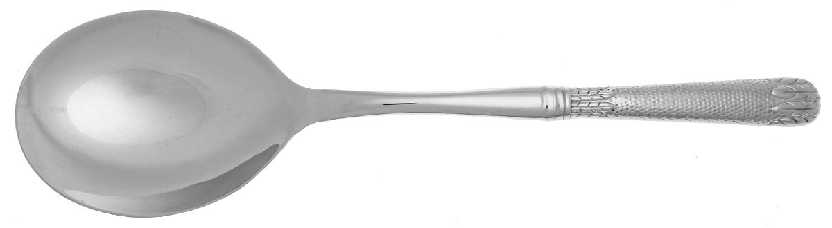 Laurel-Honeycomb (Stainless) Casserole Spoon with Smooth Stainless Bowl HC by Retroneu-1