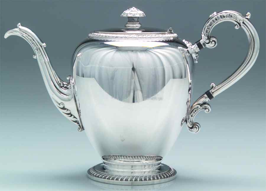 Buckingham (Silverplate, Hollowware) Silverplate Coffee Pot by Reed & Barton-1