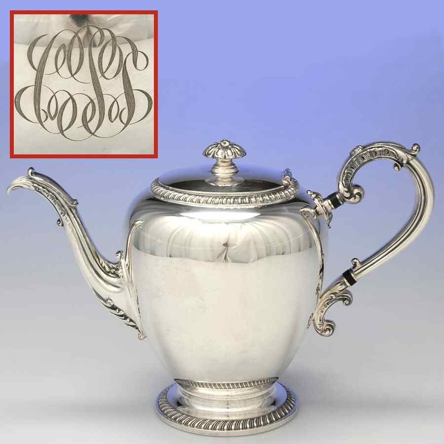 Buckingham (Silverplate, Hollowware) Silverplate Coffee Pot by Reed & Barton-1