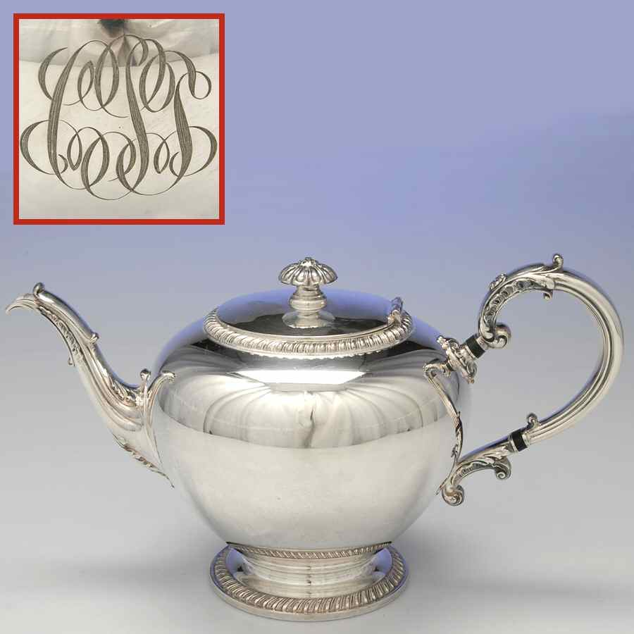 Buckingham (Silverplate, Hollowware) Silverplate Teapot by Reed & Barton-1