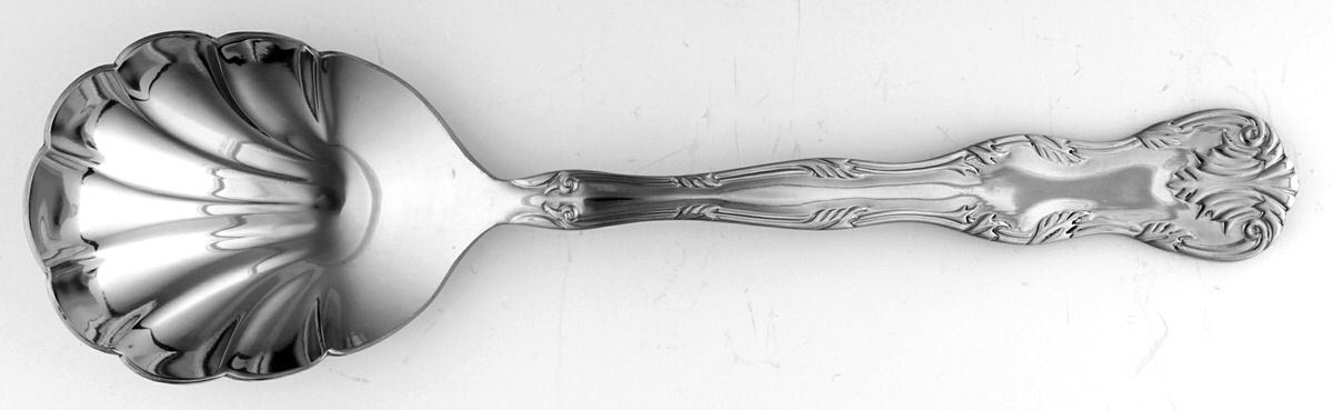 Victoria (Stainless) Solid Shell Casserole Spoon by Reed & Barton-1
