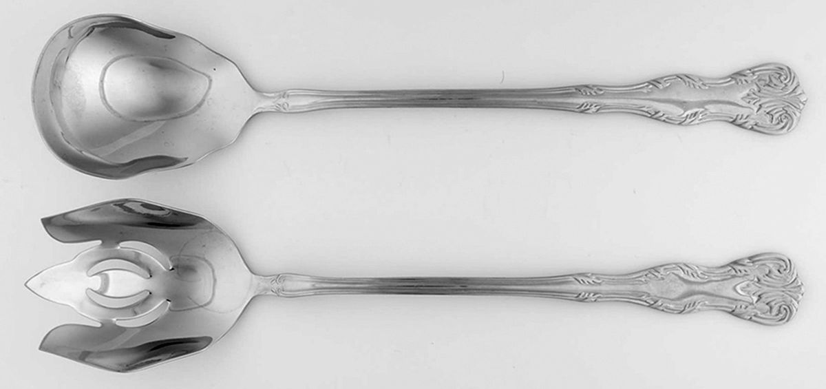 Victoria (Stainless) Solid Oversized Serving Salad Set by Reed & Barton-1