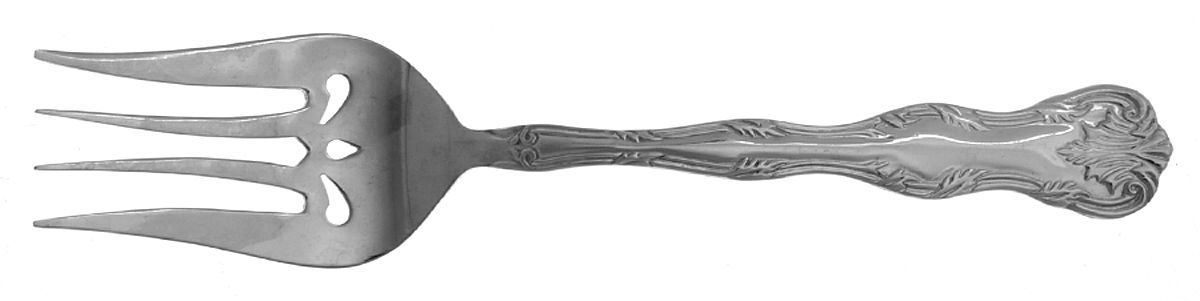 Victoria (Stainless) Large Solid Cold Meat Serving Fork by Reed & Barton-1