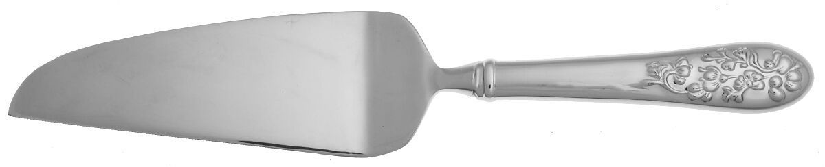 French Floral (Stainless) Pie and Cake Server with Stainless Blade HC by Reed & Barton-1