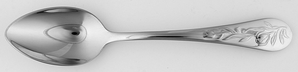 French Floral (Stainless) Place/Oval Soup Spoon by Reed & Barton-1